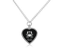 Crabs Sword Pet Ashes Necklace Heart Silver Classic Pet Pendant Memorials Funerary for Dog Cat Lover