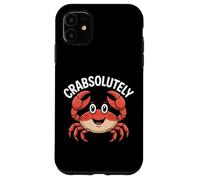 Crabsolutely Cute Crab Pun Ocean Coastal Humor Case for iPhone 11