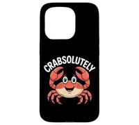 Crabsolutely Cute Crab Pun Ocean Coastal Humor Case for iPhone 15 Pro