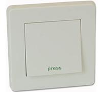 CRABTREE - 10A 1 Gang Retractive Wide Rocker Light Switch, White