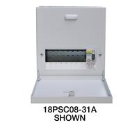 Crabtree 18PSC05/31A Polestar Compact 5 Way 80A 1P+N Type A Surface Distribution Board c/w 80A 100mA RCCB
