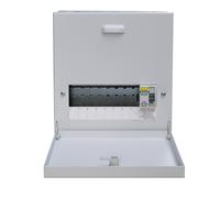 Crabtree 18PSC08/31A Polestar Compact 8 Way 80A 1P+N Type A Surface Distribution Board c/w 80A 100mA RCCB