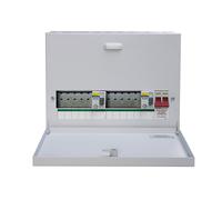 Crabtree 18PSC10/S513A Polestar Compact 10 Way (5+5) Split Load Type A 1P+N Distribution Board c/w Dual RCCB