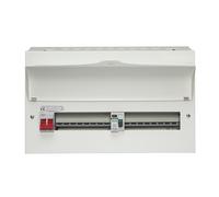 Crabtree 516/2813B Starbreaker 16 Way (8+8) Split Load Consumer Unit with 100A Main Switch & 100A 30mA Type A RCD