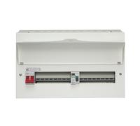 Crabtree 516/2883B Starbreaker 16 Way (8+8) Split Load Consumer Unit with 100A Main Switch & 80A 30mA Type A RCD