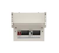 Crabtree 608/2483B Starbreaker 8 Way (4+4) Split Load Meter Cabinet Consumer Unit with 100A Main Switch & 80A 30mA Type A RCD