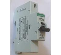 Crabtree 61/B16 MCB | Version with Switch in centre of MCB | Very Pale Grey colour | Starbreaker B16 16 Amp Type B circuit breaker