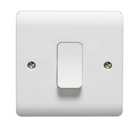 Crabtree CR1017 Instinct White Moulded 50A 1 Gang DP Switch with Neon