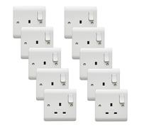 Crabtree CR1304/D Instinct White Moulded 13A 1 Gang DP Switched Socket Dual Earth (10 Pack)