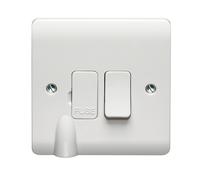 Crabtree CR1827F Instinct White Moulded 13A DP Switched Fused Connection Unit with Flex Outlet