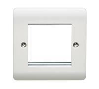Crabtree CR1912 Instinct White Moulded 1 Gang 2 Module Euro Module Communication Mounting Plate