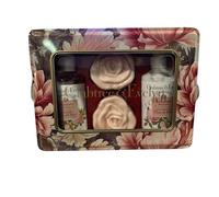 Crabtree & Evelyn 4 Piece Gift Set Tin (4-piece set, Rosewater)