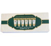 Crabtree & Evelyn Luxury Hand Therapy Gift Set, 6 x 45g Hand Creams, Rosewater, Nantucket Briar, Summer Hill, Gardeners, Vanilla & Shea Butter, Wisteria Fragrances