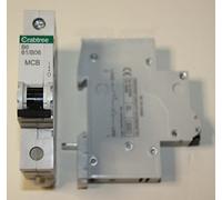 CRABTREE STARBREAKER 61/B06 6AMP SINGLE POLE TYPE B MCB