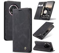 Cracedily for Honor Magic 7 Lite Case, Wallet Case Flip Leather with Card Holder Magnetic Closure ShockLiteof Kickstand Litetective Phone Cases Cover for Honor Magic7 Lite, Black