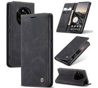 Cracedily for Honor Magic 7 Pro Case, Wallet Case Flip Leather with Card Holder Magnetic Closure Shockproof Kickstand Protective Phone Cases Cover for Honor Magic7 Pro, Black