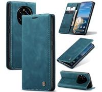 Cracedily for Honor Magic 7 Pro Case, Wallet Case Flip Leather with Card Holder Magnetic Closure Shockproof Kickstand Protective Phone Cases Cover for Honor Magic7 Pro, Blue-Green