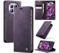 Cracedily Wallet Case for Xiaomi Redmi Note 15 Pro 5G Leather Wallet Flip Cover with Card Holder, Kickstand, Magnetic Closure, RFID Blocking TPU Shockproof Phone Case Compatible with, Purple