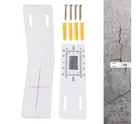 Crack Checking Register | L-Shaped Acrylic Measurement Detector | Slot Measurement Device - For Detecting and Tracking Internal and External Wall Corners
