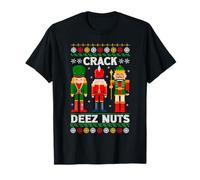 Crack Deez Nuts Funny Ugly Sweater Christmas T-Shirt