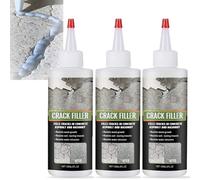 Crack Filler Asphalt Black, For Filling In Cracks On Asphalt Driveways And Roads, Suitable for Filling Cracks in Asphalt, Concrete and Tarmac Repair, Installs Easily Dry Granular No Mess (3, 150ml)