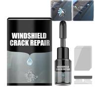 Crack Gone Glass Repair Kit for Chips and Cracks, Cracked Windshield Repair Kit, Universal Windscreen Chip Repair Kit, Glass Crack Repair Liquid, Windscreen Repair Kit for Most Crack Types (1PC)