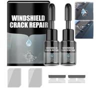 Crack Gone Glass Repair Kit for Chips and Cracks, Cracked Windshield Repair Kit, Universal Windscreen Chip Repair Kit, Glass Crack Repair Liquid, Windscreen Repair Kit for Most Crack Types (2PCS)
