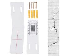 Crack Monitor - L-Shape Crack Gauge | Tell-Tale Cracks Measuring Instrument Fo SWall Corners, Acrylic Structural Monitoring Tool for Internal and External Masonry, 1 Set