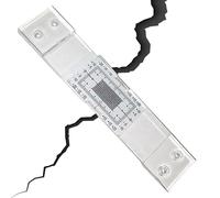 Crack Monitoring Device, Precision Angle Gaps - Transparent Analog Device for Vertical Measurement Masonry Seismic Reinforcements Construction Inspection Maintenance Walls