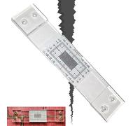 Crack Monitoring Record, Crack Gauge Monitor for The Standard, Precision Corner Tell-Tale Monitor, Transparent Analog Device Vertical Gauge Tool for Masonry Seismic Retrofits Building Construction