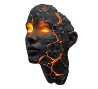 Crack Soul Wall Lamp, 3D Resin LED Artistic wall lamp, Creative Lava Crack Pattern Lighting Decorative Fixture, Suitable for Bedroom and Living Room Decoration.