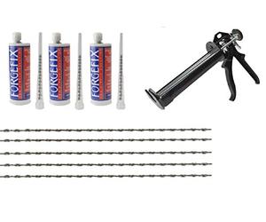 Crack Stitch Repair KIT with Polyester Resin 5 Bars 3 Resin & Gun …
