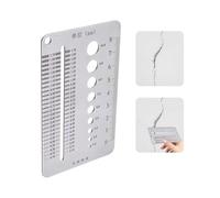 Crack Width Gauge, Gap Measuring Ruler, Stainless Steel Tool, Precision Measurement Scale, Durable Construction Design 150mm, Silver, for Home, Wall, Structural Inspection, Monitoring Use, 4.33 inches