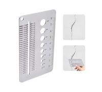 Crack Width Gauge - Stainless Steel Gap Measuring Ruler, Durable Crack Width Card | Measuring Tool For Construction Site, Wall Inspection, Building Monitoring, Civil Engineering, Home Repair, Masonry,