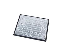 Crackadeal PC6BG3 5T Locking Galvanised Manhole Cover, Galvanised Steel/Black, 600 x 450 mm