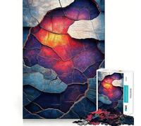 Cracked Abstract Art 1000 Piece Jigsaw Puzzles for Adults Jigsaw Sharp Logic, DIY Fun, Family Pastime, Table Accent (38x26cm)