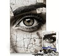 Cracked Eye Jigsaw Puzzles for Adults 1000 Piece Logic Fun, Smooth Thick, Playful Challenge, Xmas Santa Gift (38x52cm)