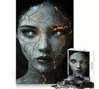 Cracked Face with Golden Veins 1000 Piece Jigsaws for Teenagers Logic Boost, Thick Material, Home Fun, Perfect Decor (50x75cm)