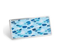 Cracked Glass Stainless Steel Name Plate with Pin,Durable Personalized Name Tags,Name Badge for Business Work Lable Sign 1.4 * 2.8 in