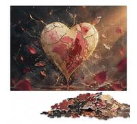 Cracked Heart Art Wooden Puzzle, Picture Jigsaw, 1000 Pieces | Visual matching and sorting: a practical indoor pastime on quiet evenings.