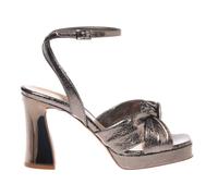 Cracked Laminated Nappa Sandal - female - Baldinini - High Heel Sandals - Yellow - 8 UK - Shoes 8 UK