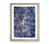 Cracked Moment In Abstract Modern Framed Wall Art Print, Ready to Hang Picture for Living Room Bedroom Home Office Décor, Oak A3 (34 x 46 cm)
