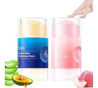 Cracked Repair Cream, 2Pcs Cream For Dry Cracked Skin, Vaseline and Peach Cracked Heel Stick, Rolling Use Moisturizing Balm For Dry Cracked Feet Hands And Elbows (40gx 2)