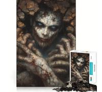 Cracked Skin Figure Emerging from Wall Jigsaw Puzzle 1000 Piece for Teenagers Sharp Logic, Indoor Fun, Family Pastime, Perfect Art (38x26cm)
