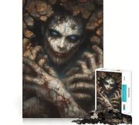 Cracked Skin Figure Emerging from Wall Puzzles for Adults 1000 Puzzles Pastime Game, Smooth Connection, Home Play, (38x52cm)