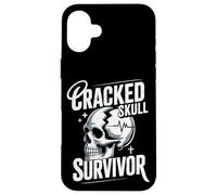 Cracked Skull Survivor Head Trauma Warrior Case for iPhone 16 Plus