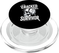 Cracked Skull Survivor Head Trauma Warrior PopSockets PopGrip for MagSafe