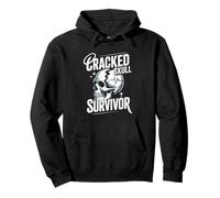 Cracked Skull Survivor Head Trauma Warrior Pullover Hoodie