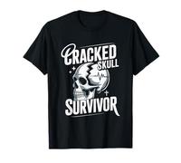 Cracked Skull Survivor Head Trauma Warrior T-Shirt