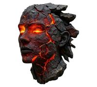 Cracked Soul Wall Light, 3D Gothic Resin LED Art Wall Sconce, Creative Lava Crack Pattern Lighting Decorative Lamp for Easter Halloween Decoration,Bedroom,Living Room Decor [Energy Class A] (#01)
